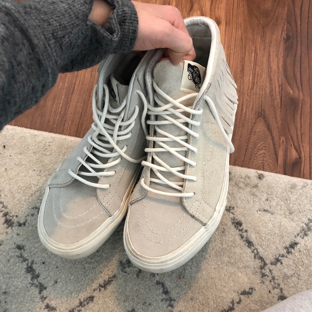 VANS Sk8 Hi MOC Suede Blanc De Blanc Womens 6.5